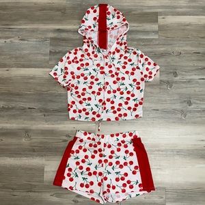 Two piece Cherry lounge set. Size small